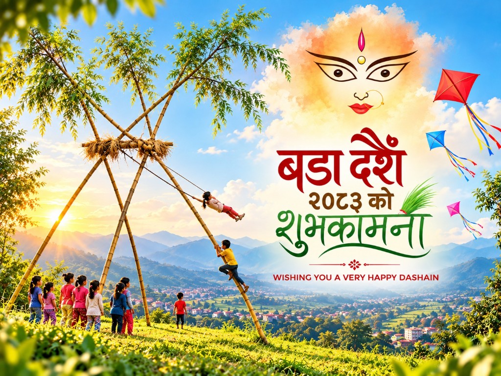 बडा दशैं २०८३ को शुभकामना - Wishing you a very happy Dashain